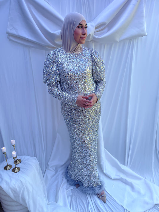 Modest Dress Liva Grey