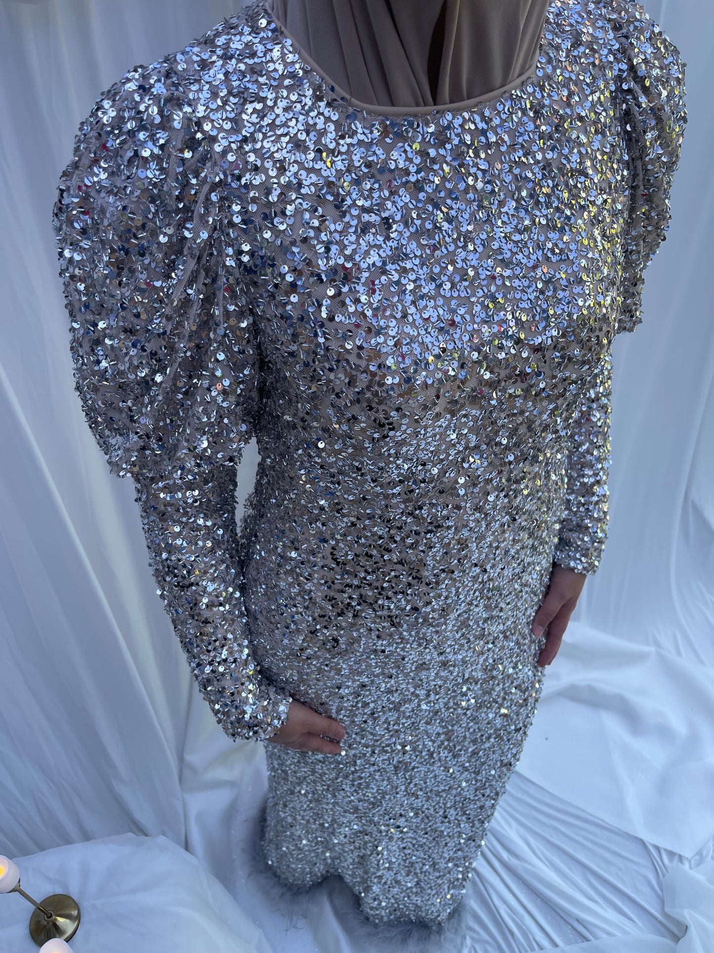 Modest Dress Liva Grey