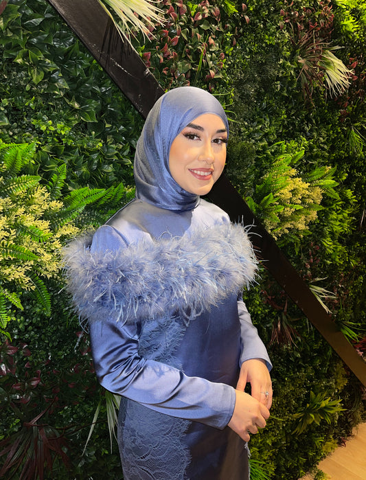 Modest Dress Olivia Indigo