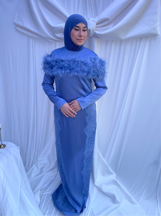 Modest Dress Olivia Indigo