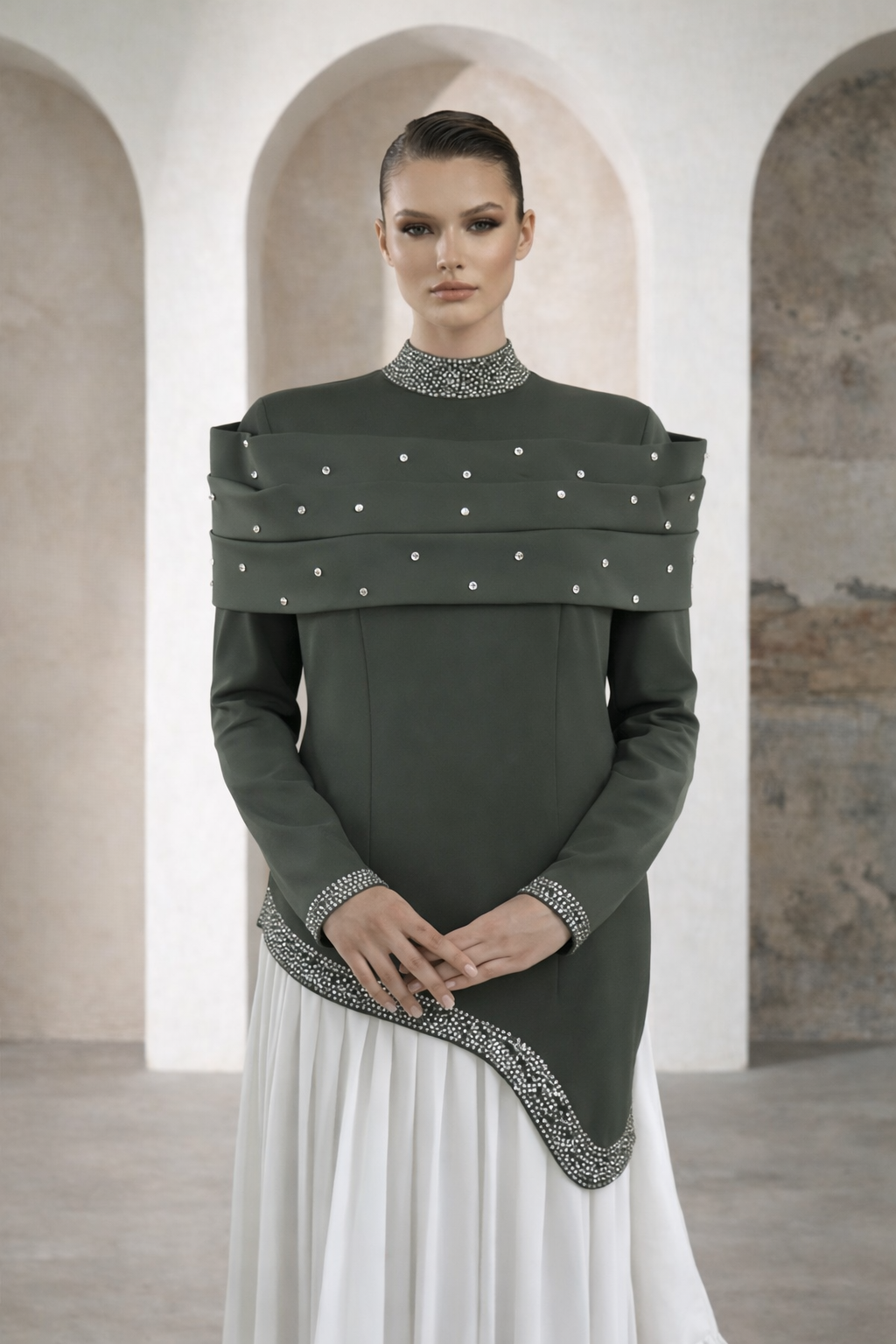 Modest Dress Lavinia Khaki