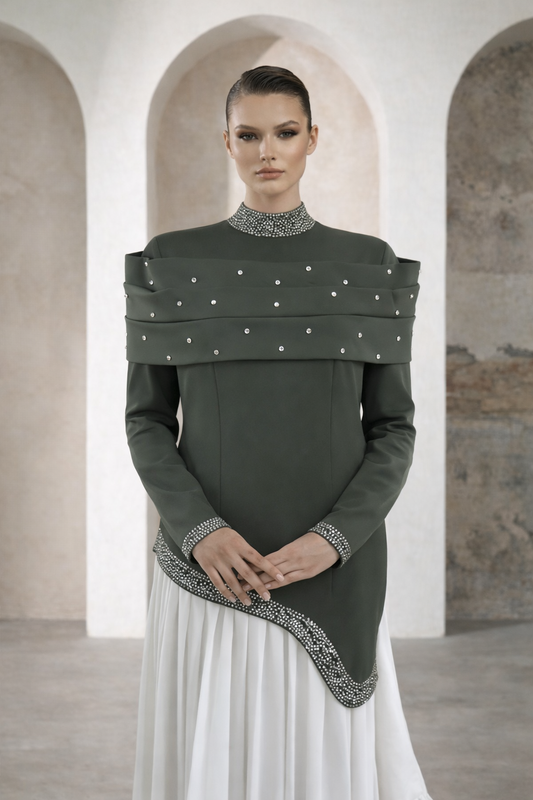 Modest Dress Lavinia Khaki