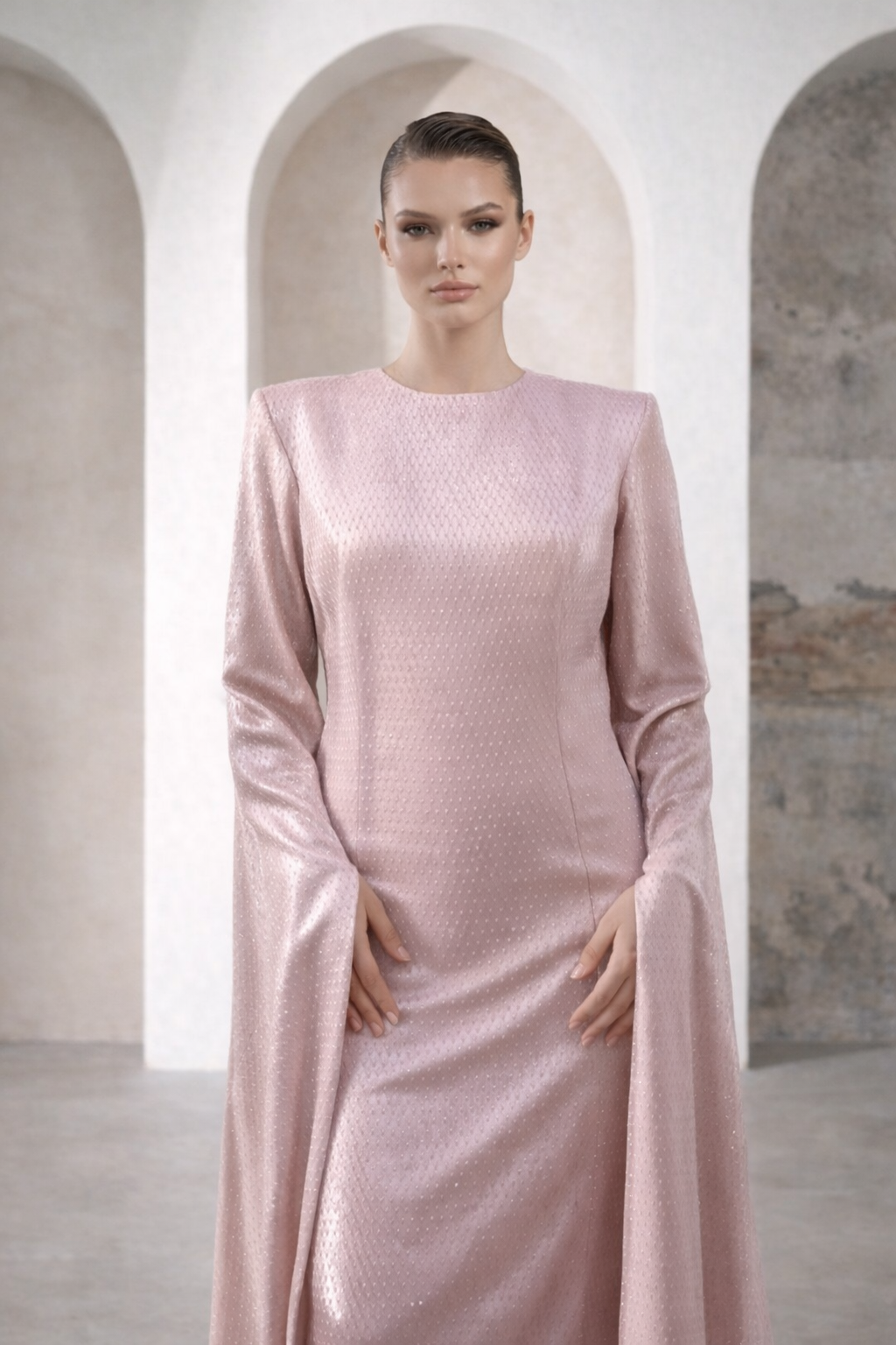 Modest Dress Viana Pink