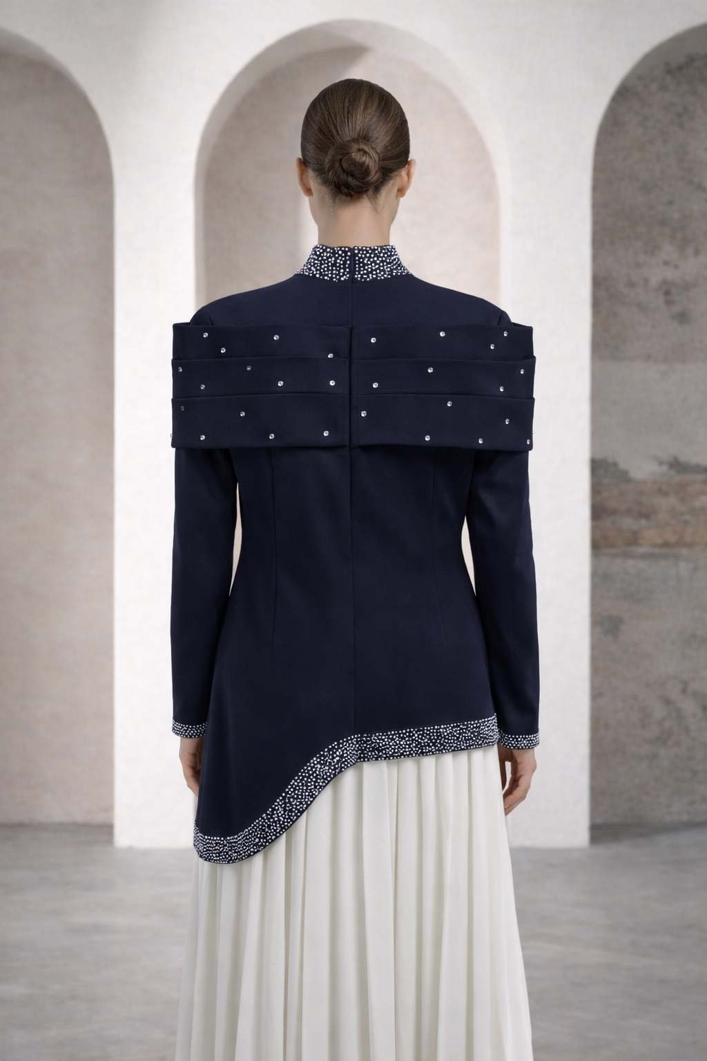 Modest Dress Lavinia Dark blue