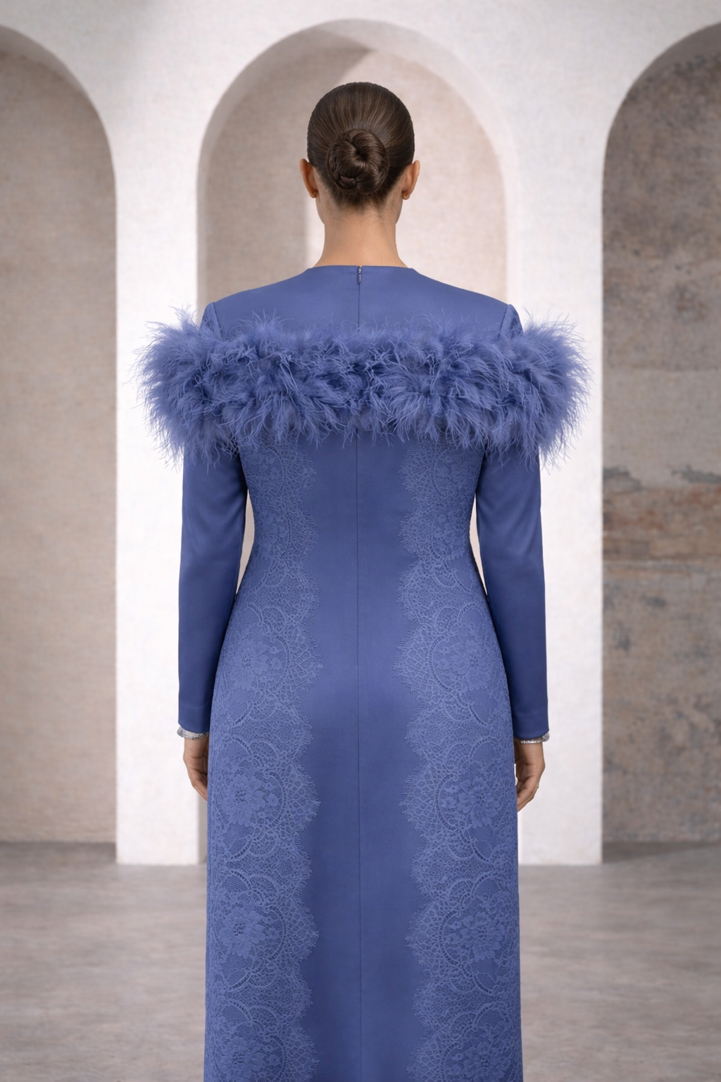 Modest Dress Olivia Indigo