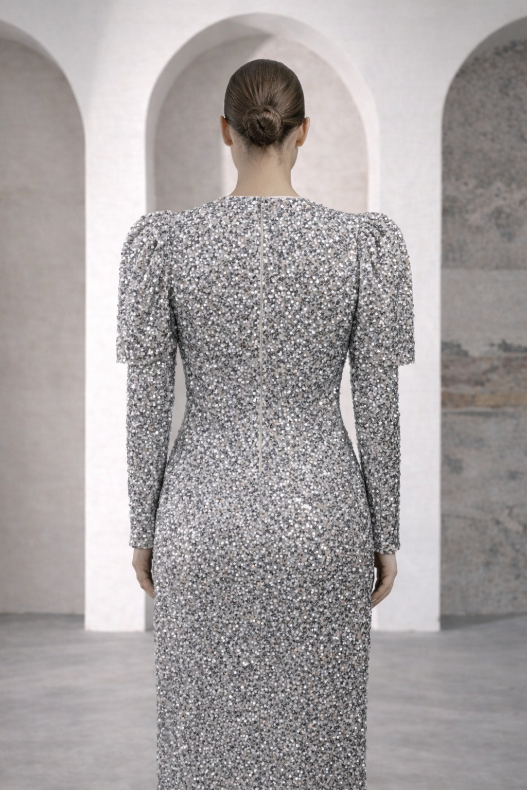 Modest Dress Liva Grey