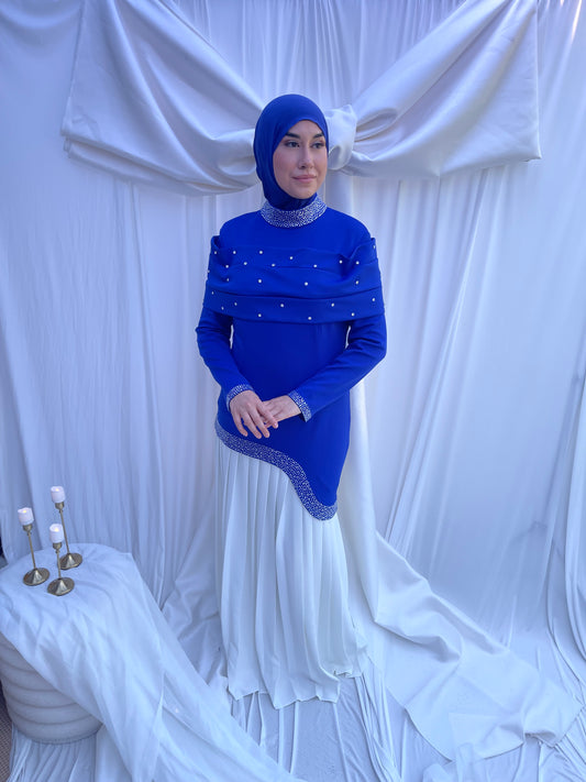Modest Dress Lavinia Blue
